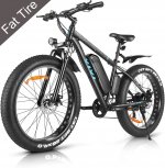 26" 4.0 Fat Tire Electric Bike, 500W Adults E Bike, 48V 12.5Ah Removable Li-Ion Battery,Professional 7-Speed, Electric Mountain Bicycle/Beach Bike/Snow Bike