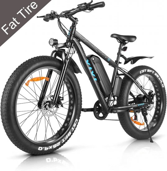 26\" 4.0 Fat Tire Electric Bike, 500W Adults E Bike, 48V 12.5Ah Removable Li-Ion Battery,Professional 7-Speed, Electric Mountain Bicycle/Beach Bike/Snow Bike