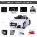 Aosom 6V Audi TT RS Kids Electric Sports Car Ride On Toy One Seat with Remote Control - White