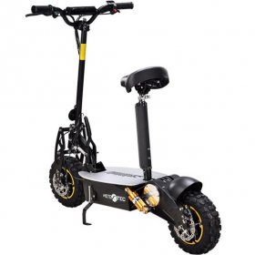 MotoTec 2000w 48v Stand Up Electric Scooter with Seat Black