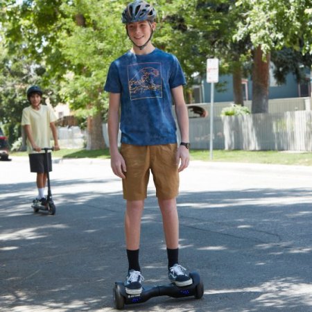 GOTRAX Edge Hoverboard Self Balancing Scooter with 6.5 inch Wheels and LED Headlights, 65.52Wh Big Capacity Lithium-Ion Battery up to 3.1miles, Dual 200W Motor up to 6.2Mph Black