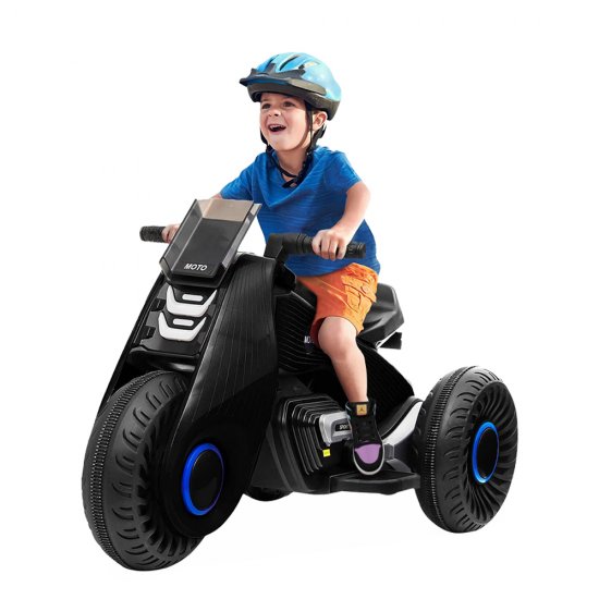 enyopro Children Electric Motorcycle, 3 Wheels Double Drive Toy, 6V Battery Powered Ride On Toy, Electric Mini Bike with Music Play Function and Pedal Switch for Kids Toddlers, Birthday Christmas Gift