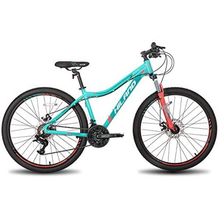 Hiland 26 Inch Mountain Bike Aluminum 24 Speed MTB Bicycle for Women 16 Inch, Green