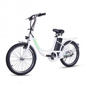 NAKTO ELEGANCE 250W 36V 8Ah City Electric Bike, Electric Bicycles E-bike for Adult Ebike Folding Bike 8AH Lithium Battery, Digital Adjustable Speed, Removable Battery Pedal Assist Power-22 Inch White