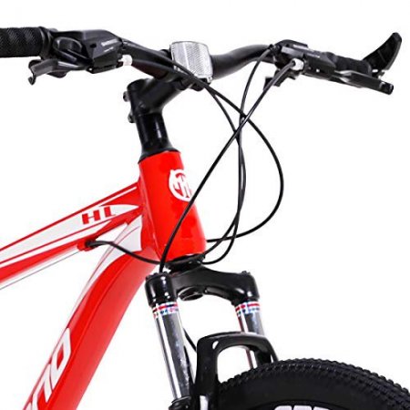 Hiland 26 Inch Mountain Bike for Men with 19.5 Inch Aluminum Red