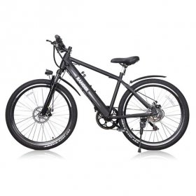 NAKTO 26inch Ranger Mountain Electric Bicycle 300W 36V with LCD, Black