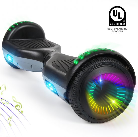 Hoverboard 6.5\" Two-Wheel Self Balancing Hoverboard with Bluetooth Speaker and LED Lights Electric Scooter for Adult Kids Gift