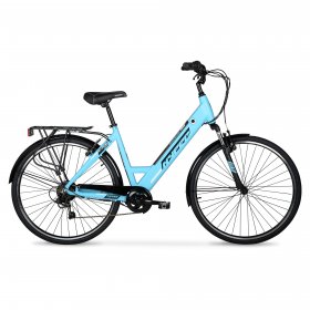 Hyper Bicycles E-Ride Electric Pedal Assist Commuter Bike, 700C Wheels, Blue