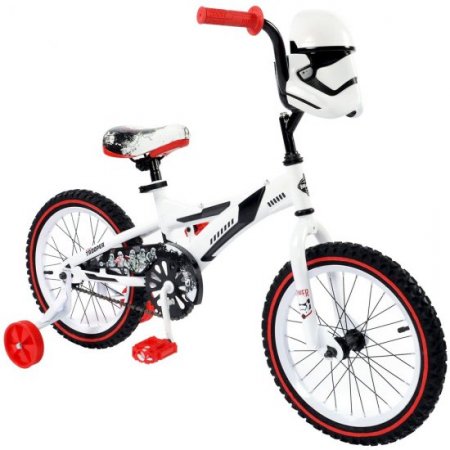 Huffy 31627 Star Wars Stormtrooper Boys' Bike with Training Wheels 16-inch Bundle with Veglo Commuter X4 Wearable Rear Light System