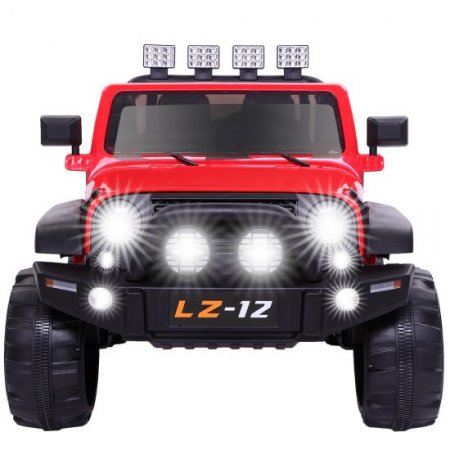 Kids Electric Ride On Toys, 12 V Electric Car w/ Parental Remote Control & Manual Modes, Red