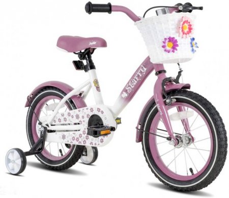 JOYSTAR Starry Kids Bike with Hand Brake and Basket for 3-9 Years Girls, 14 16 18 Inch Youth Bike with Training Wheels and Fenders, Children Bicycle