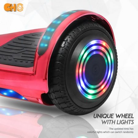 CHO Electric Hoverboard Smart Self Balancing Scooter with Built in Speaker LED Light