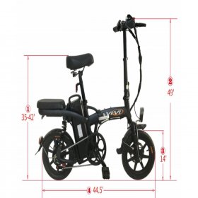 20AH/350W Folding Electric Bike, Electric Commuter Bicycle, Adult/Teens Ebike, Pure Electric 45 Miles, Three Riding Mode, Cruiser Bike with 48V Lithium-Ion Battery