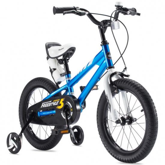 Royalbaby BMX Freestyle 16 In. Kid\'s Bike, Blue with two hand brakes
