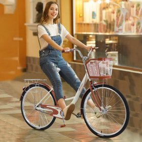 HOMBOM 26 Inch Classic Bicycle Retro Bicycle Beach Cruiser Bicycle Retro Bicycle