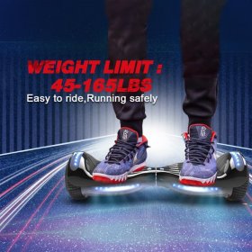 Flash Wheel Certified Hoverboard 6.5" Bluetooth Speaker with LED Light Self Balancing Wheel Electric Scooter - Black