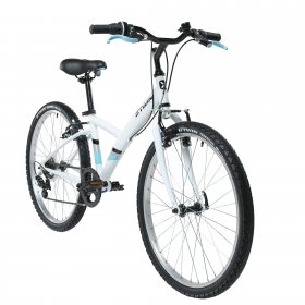 Decathlon - Btwin Hybrid Bike 100, 24", White, Kids 4'5" to 4'11"