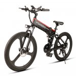 samebike 26 Inch Folding Electric Bike Power Assist Electric Bicycle E-Bike Conjoined Rim Scooter