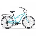 sixthreezero Around The Block Women's 7-Speed Beach Cruiser Bicycle, 24 In. Wheels,Seat/Grips, 14 In.