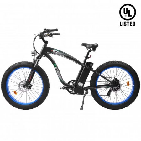 ECOTRIC UL Certified - Powerful Fat Tire Electric Bicycle 26" Aluminium Frame Suspension Fork Beach Snow Mountain Ebike Electric Bicycle 750W Motor 48V 13AH Removable Lithium Battery