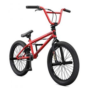 Mongoose Legion L20 Freestyle BMX Bike Line for Beginner-Level to Advanced Riders, Steel Frame, 20 In. Wheels, Red