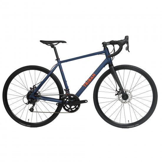 Decathlon - Triban RC120, Aluminum Road Bike, Disc Brakes, 700c, Blue, M