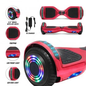 CHO Electric Hoverboard Smart Self Balancing Scooter with Built in Speaker LED Light