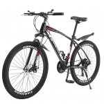 HOMBOM 26 Inch Mountain Bike With 21 Speed Dual Disc Brakes Full Suspension Non-slip