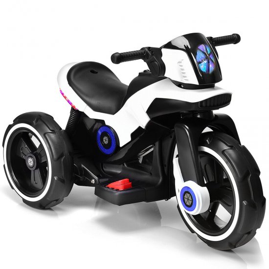 Costway Kids Ride on Motorcycle 6V Bicycle 3 Wheels Electric Battery Powered Toy w/ MP3