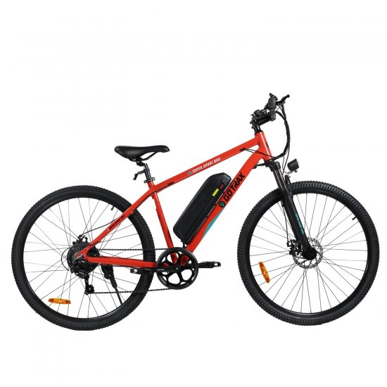 GOTRAX TRAVELER 29inch Electric Bike with 48V 10Ah Removable Battery, 500W Powerful Motor up 20mph, Shimano Professional 7 Speed Gear and Dual Disc Brakes Alloy Frame Electric Bicycle -ORANGE