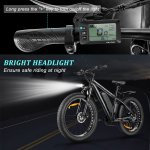 Vivi 500W 26" Electric Mountain Bicycle,4" Fat Tire Electric Bike with 48V/12.5Ah Li-Ion Battery,45 Mileage Adult E Bike/Beach Bike/Snow Bike