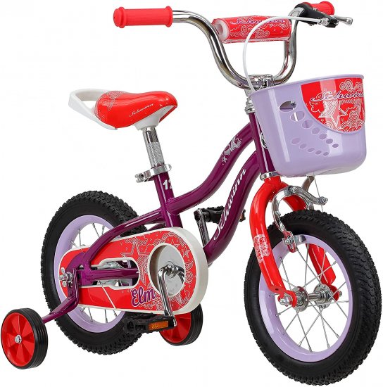 Schwinn Girls Bike for Toddlers and Kids 12\'\' Purple