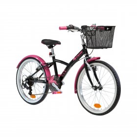 Decathlon - Btwin Hybrid Bike 500, 20", Black, Kids 3'11" to 4'5"