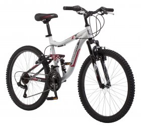 Mongoose Ledge 2.1 Mountain Bike, 24-inch wheels, 21 speeds, boys frame.