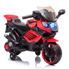 6V Kids Motorbike, 4 Wheels Electric Bicycle for Toddlers Children, Mini Electric Motorcycle with Music Play Function for Kids Ages 3-5, Ride-on Kids Motorcycle for Birthday Christmas Gift