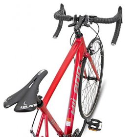 Hiland Road Bike 700c Racing Bike Aluminum City Commuter Bicycle with 21 Speeds Red 49CM