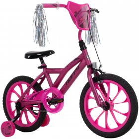 Huffy 16" Flashfire Girls' Bike for Kids, Purple / Pink