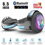 Hoverboard 6.5" Bluetooth Speaker with LED Flash Wheel Self Balancing Wheel Electric Scooter -Black