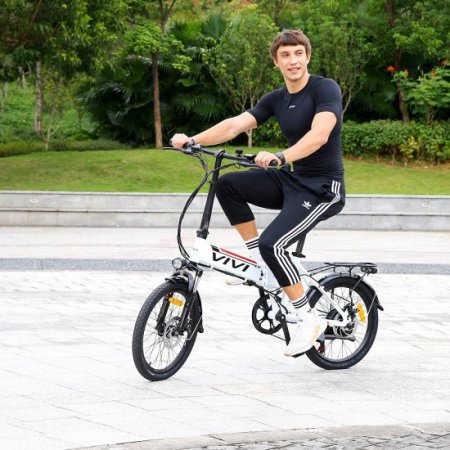 20'' Folding Electric Bike, 350W Commuter Ebike, City Lightweight Electric Bicycle with 36V 8Ah Removable Lithium-Ion Battery 7 Speed Adult E-Bike