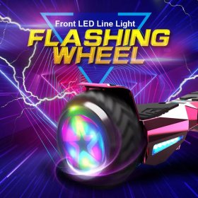 Bluetooth Hoverboard Two-Wheel Self Balancing Electric Scooter 6.5" Flash LED Wheel (Chrome Pink)