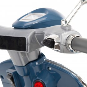 Huffy 6V Vespa Ride-On Electric Scooter for Kids, Blue