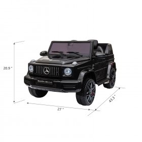 TOBBI Licensed Mercedes-Benz AMG G63 Kids Ride on Car 12V Electric Motorized Vehicles with Remote Control, Battery Powered, LED Lights, Wheels Suspension, Music, Hor