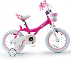 RoyalBaby Girls Kids Bike Jenny Bunny 12 14 16 18 20 Inch Bicycle 3-12 Years Old Basket Training Wheels Kickstand White Pink Child's Cycle