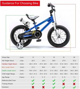 Royalbaby Freestyle 14 In. Blue Kids Bike Boys and Girls Bike with Training wheels and Water Bottle