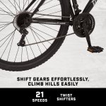 Mongoose Excursion Men's Mountain Bike, 29 inch wheels, 21 speeds.