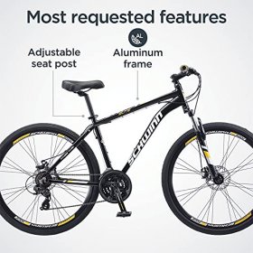Schwinn Adult Hybrid Bike, Dual Sport Bicycle, 18-Inch Aluminum Frame