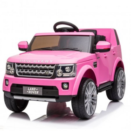 Electric Vehicle for Boys Girls, Licensed Land Rover Discovery Ride on Toys, 12 Volt Ride on Cars with Remote Control, 3 Speeds, LED Lights, MP3 Player, Horn, Battery Power 4 Wheels Car, Pink