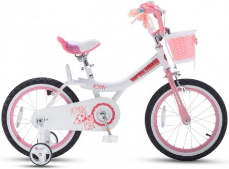 Royalbaby Jenny Pink 14 In. Kid's Bicycle With Training Wheels and Basket