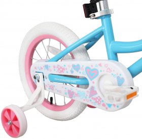 JOYSTAR Angel Girls Bike 16 Inch Kids Bike with Training Wheels for 2-9 Years Old, Toddler Bicycle, Blue