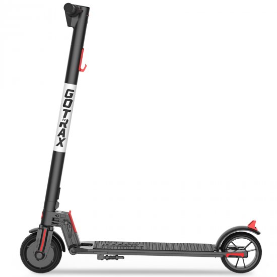 GOTRAX G2 Foldable Electric Scooter with 6.5\" Solid Tires, 200W Motor up 15.5mph and 144Wh Lithium Battery up 7miles for Teens Age of 8+ Black